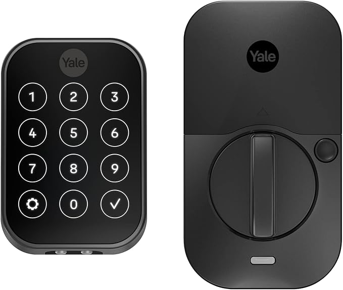 Yale Home Assure Lock 2 Deadbolt, Black Suede Keyless Entry Door Lock with Digital Touchscreen Keypad and Bluetooth Connectivity (No Wi-Fi), ‎YRD450-BLE-BSP