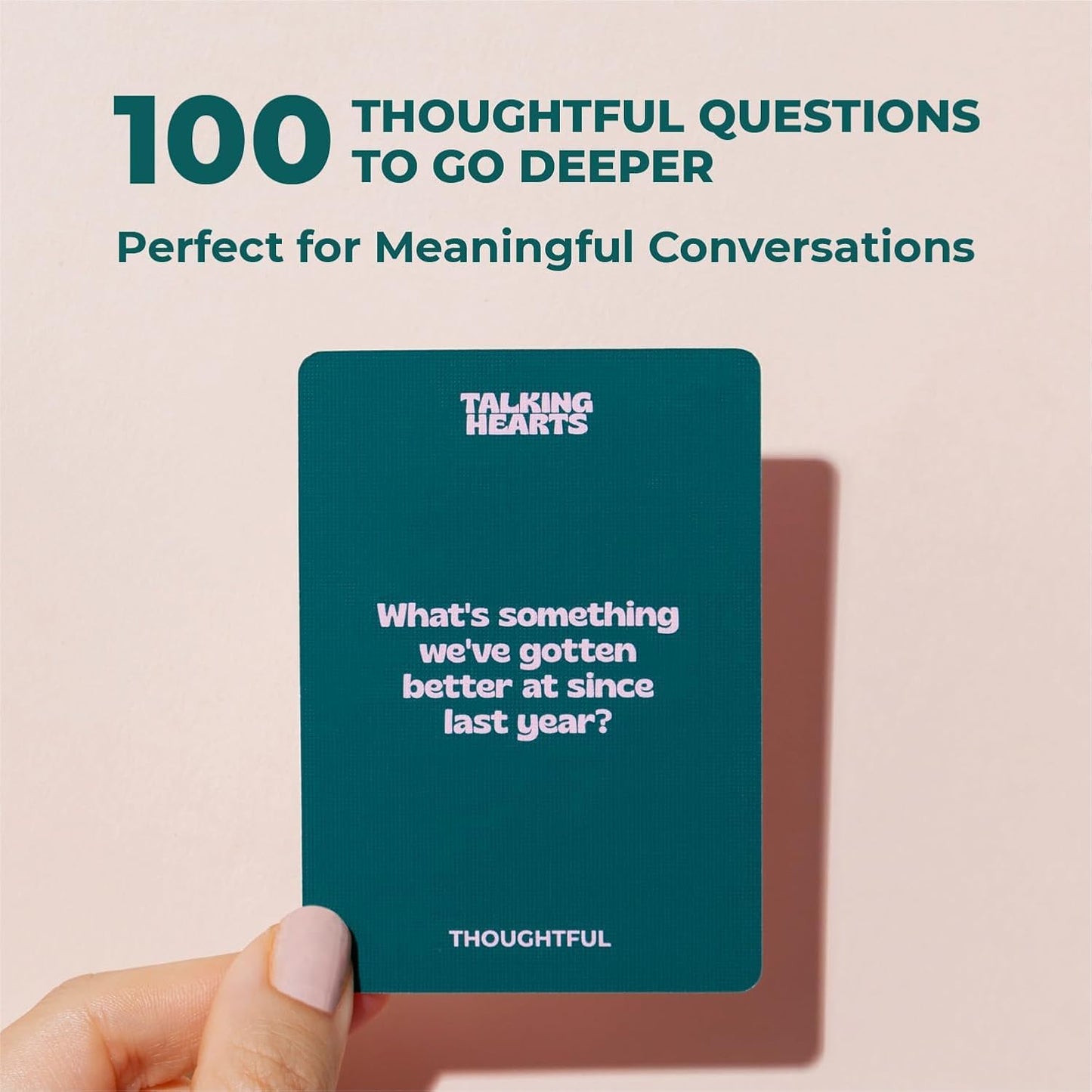 Talking Hearts Conversation Cards - Couple Card Game for Date Nights & Travel Adventures | Great Gift for Couples - 200 Questions & 2 Wild Cards