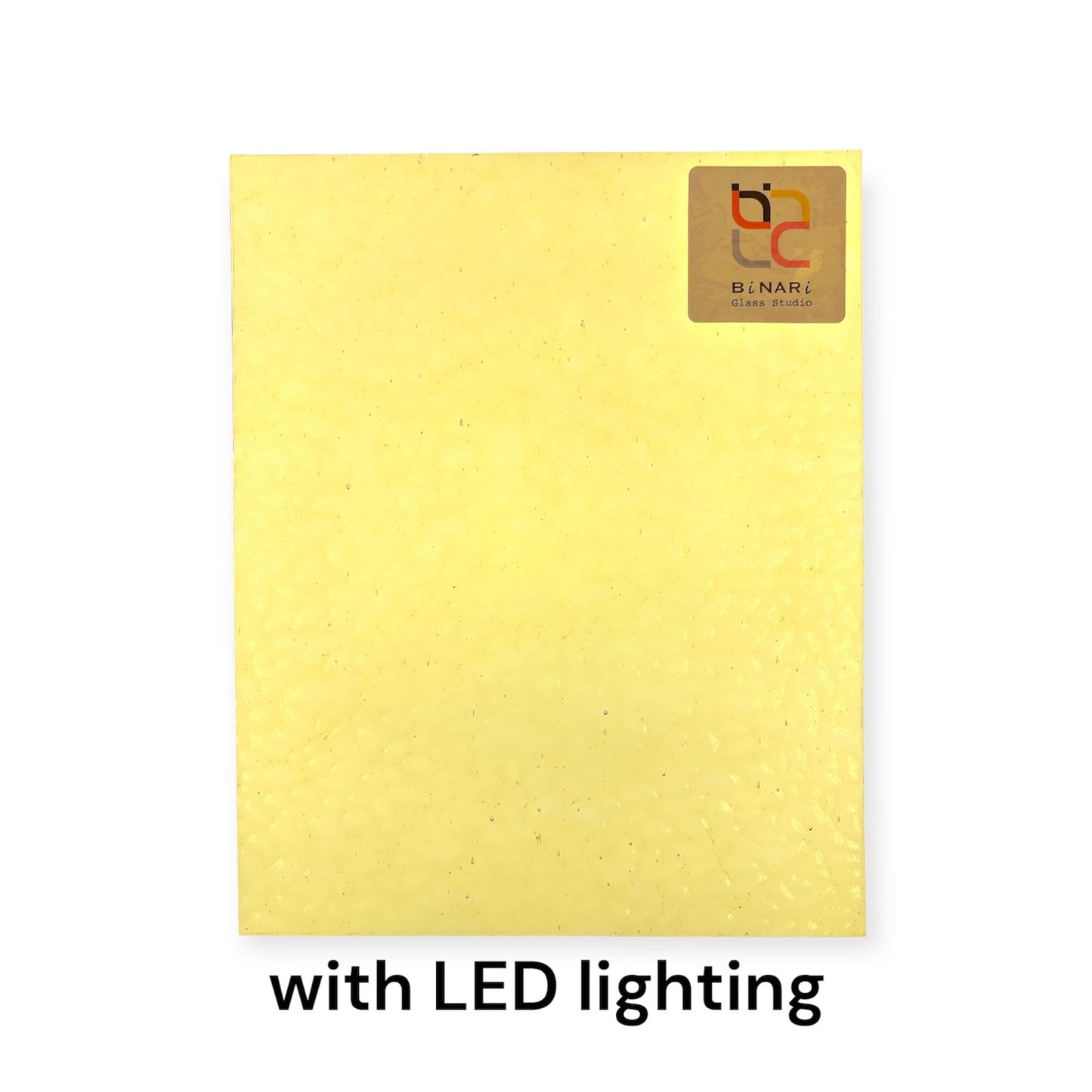 Wissmach Stained Glass Sheet: Light Amber English Muffle (8"x12""-1 Sheet) | Curated by BiNARi Glass Studio"