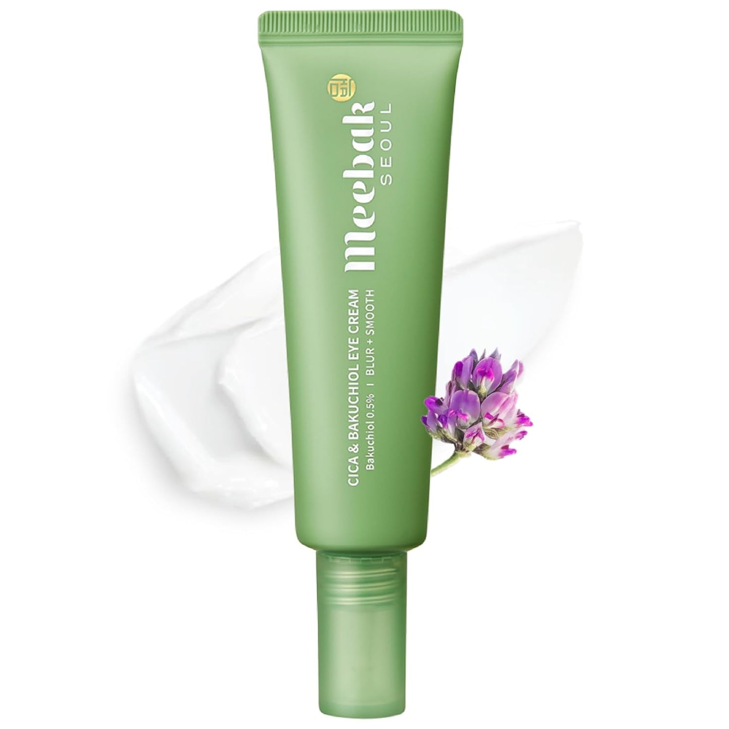 Meebak Korean Eye Cream for Wrinkles, Anti Aging, Dark Circles and Puffiness with Bakuchiol, CICA, Caffeine, Ginseng Berry 1.01 fl oz