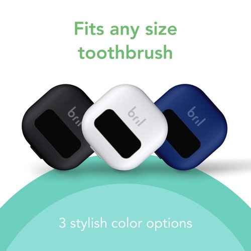 Bril UV-C Toothbrush Cleaner, Portable Cover, Magnetic Holder, and Travel Case for Any Size Toothbrush, White, Black (3 Pack)