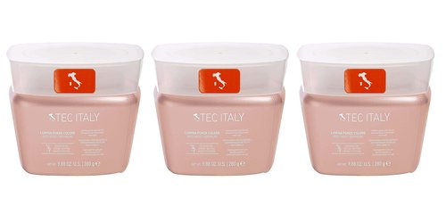 3x Tec Italy Hair Color Care Dimension Lumina Forza Colore Rojo/Red - 280 g
