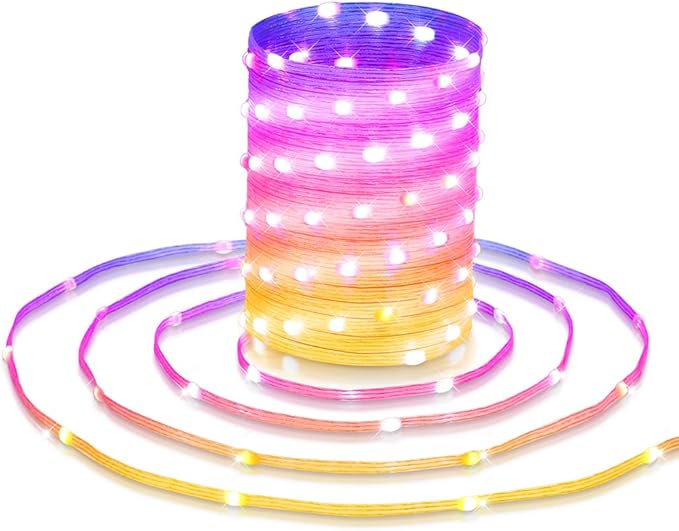 50ft Color Changing Christmas String Lights, 150 LED Twinkle Fairy Lights String Waterproof, 200+ Scene Modes, Smart App & Remote for Indoor Outdoor Christmas Tree Party Bedroom Patio Decor