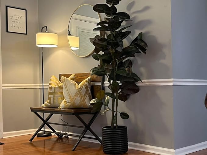 [Upgraded] LED Floor Lamp for Living Room, 3 Color Temperature Floor Lamp with Foot Switch Modern Standing Lamp Tall Pole Floor Reading Lamp for Bedroom, Study Room, Office, 9W Bulb Included, Black