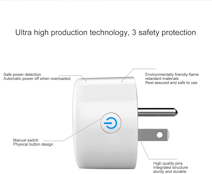 Mini Plug, Mini Smart Plug, Smart Plug Mini Smart Outlet APP Control Timing Remote Control Smart Socket US Plug 100?240V for, Mini Plug