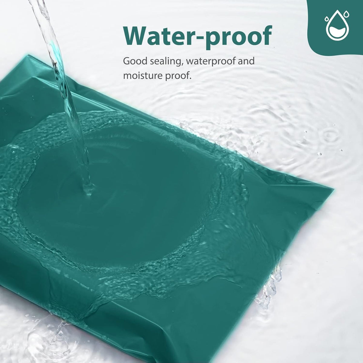 Fuxury Poly Mailers 12x15.5 Inch 100 Pcs, Waterproof Shipping Bags for Clothing, Strong Adhesive Shipping Envelopes for Small Business, Self Seal Mailers Poly Bags Mailing Envelopes Forest Green