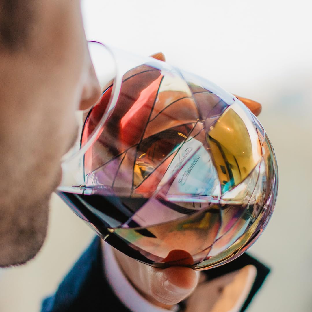 Antoni Barcelona Stemless Wine Glasses – Hand‑Painted Set of 2 Unique Wine Gift for Wedding, Anniversary, Housewarming & Christmas • Sagrada Familia Style • Ideal for Women & Men