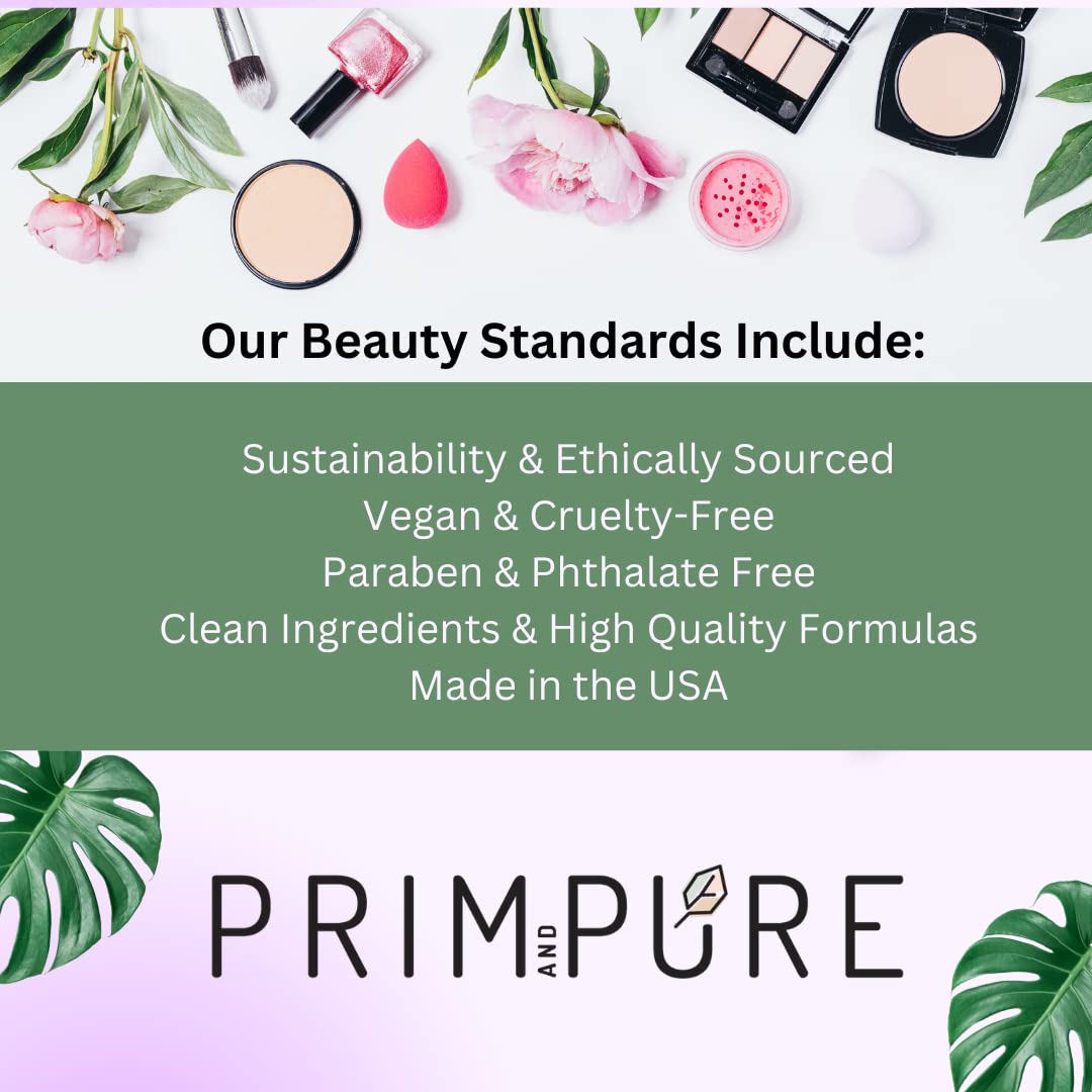 Prim and Pure Mineral Gift Set with Unicorn Mirror| Perfect for Play Dates & Birthday Parties | Kids Eyeshadow Makeup – Mineral Blush | Organic & Natural Makeup Kit for Kids| Made in USA (Purple)