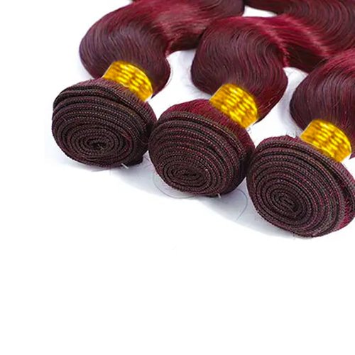 Vinmdonm 99J Human Hair Bundles Wine Red Body Wave 3 Bundles 20 22 24 inch Burgundy Bundle Human Hair Extensions for Women