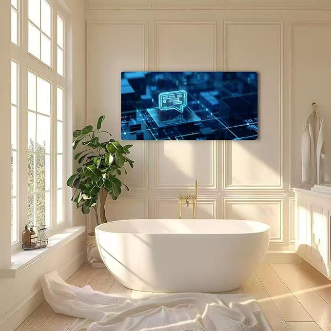 Wibinuki Wall Art Wall Decor Wall Paintings Future technologies in chbot development and utilision. AI based for Living Room Bedroom Bathroom Home Decor Can Be Hung Directly 20"x 40"