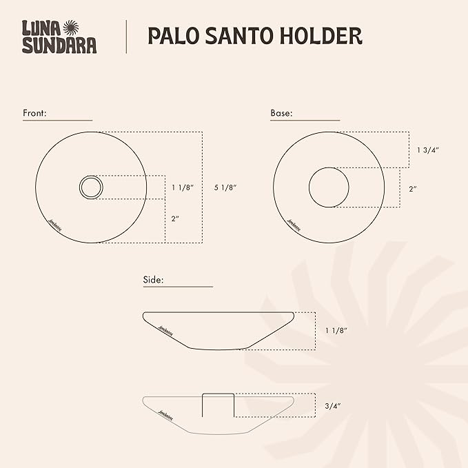 Luna Sundara Authentic Peru Pottery Palo Santo Stick Holder and Incense Holder Includes 5 Palo Santo Sticks Handmade Ceramic Smudge Bowl Sage Holder Palo Santo Holder (Black and White Maze)
