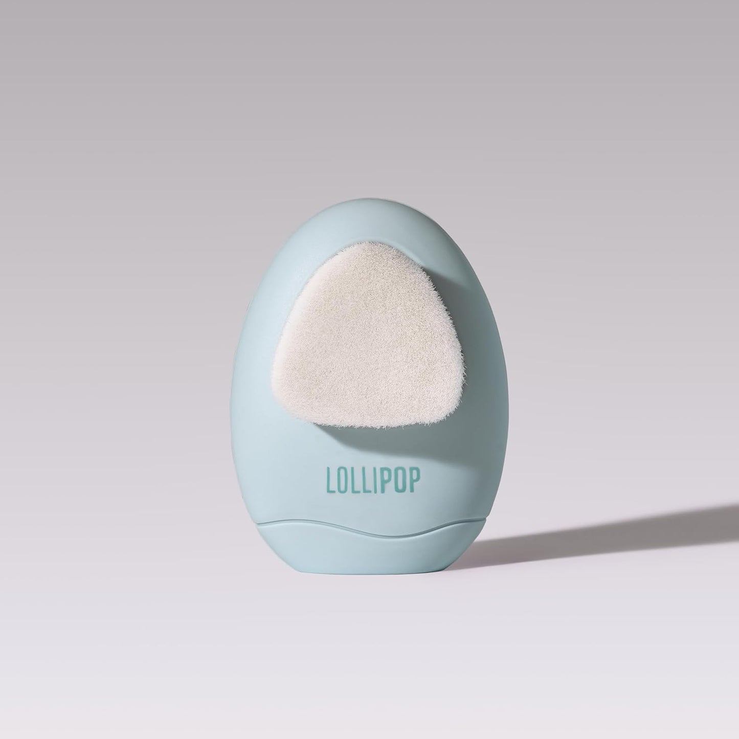 LOLLIPOP Dual-Sided Facial Cleansing Brush | Palm Size Silicone Face Exfoliator and Soft Fiber Cleanser | Manual Face Scrubber for Pores, Makeup Removal, Blackhead and Skincare Routine, Oceanic