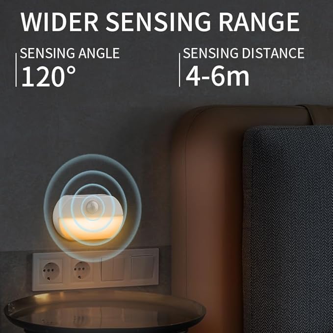 8 Pack Motion Sensor Light Indoor, Closet Light Without Wiring, Cordless Battery-Powered LED Night Light, Stick-Anywhere Wall Lights for Stairs, Hallway, Bathroom, Bedroom, Wardrobe