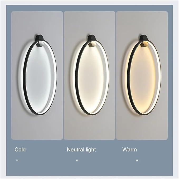 Wiring-Free Living Room Sofa Background Wall Decoration - Minimalist Bedroom lamp Ring Art Atmosphere Wall Light,Kitchen Island (3 Colors 80cm A)