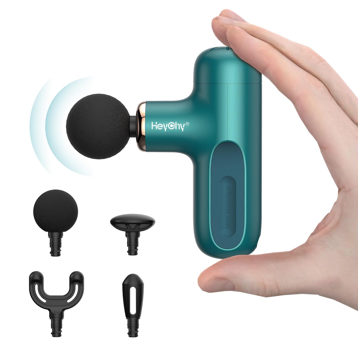 HEYCHY Super Mini Massage Gun, Percussion Deep Tissues Muscle Massager, Compact Sports Travel Massage Gun, Portable Handheld Massager for Office Gifts for Her, Home, Athletes
