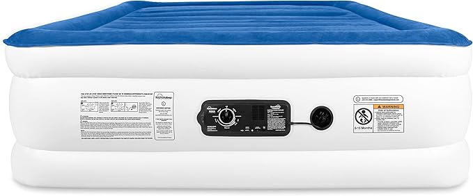 SoundAsleep Products CloudNine Series Air Mattress Includes Dual Smart Pump Technology - Full Size