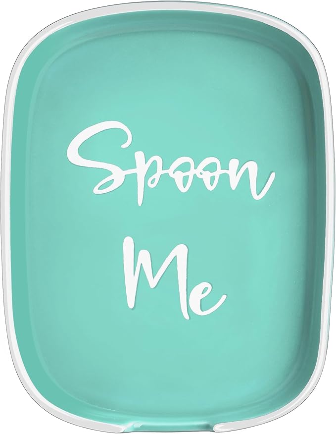 Turquoise Spoon Rest for Stove Top, DAYYET Teal Ceramic Large Spoon Holder, Spoon Rest for Kitchen Counter, Heat-Resistant Cooking Utensil Rest, Teal Kitchen Decor and Accessories
