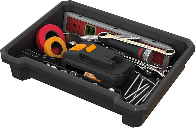 Keter Stack n' Roll Modular DIY Toolbox, Stackable, Lightweight, Durable, Water Resistant, Black