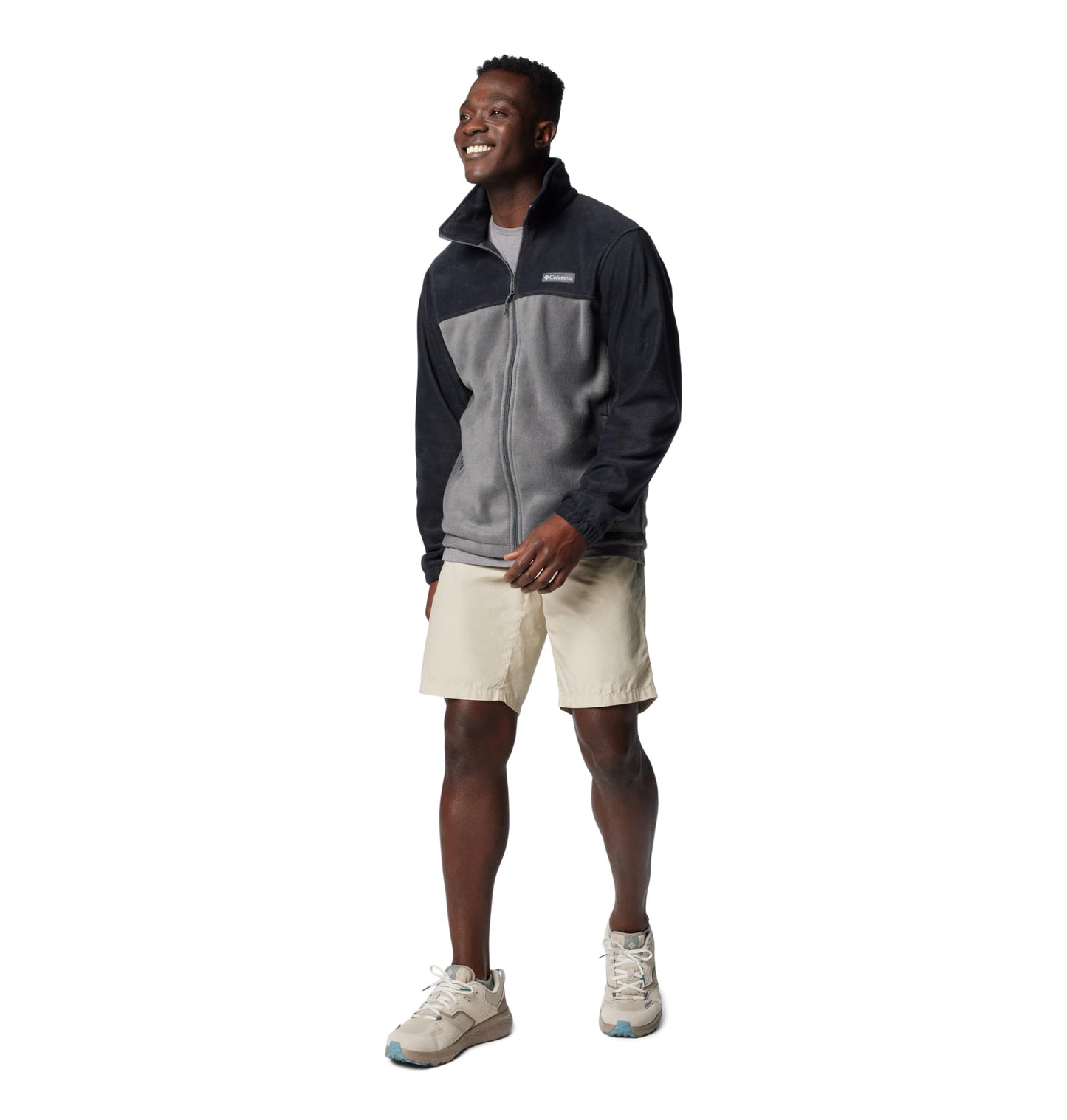 Columbia Men's Steens Mountain 2.0 Full Zip Fleece Jacket, Black/Grill, Large