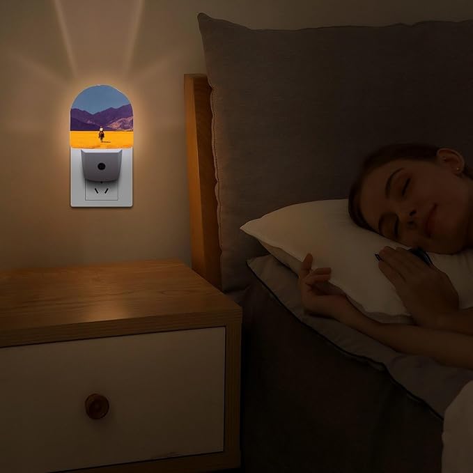 Plug in Night Light with LED & Smart Light Sensor, Stratum Auto-On/Off Night Lights Plug Into Wall for Bedroom, Bathroom, Hallway, Stairway
