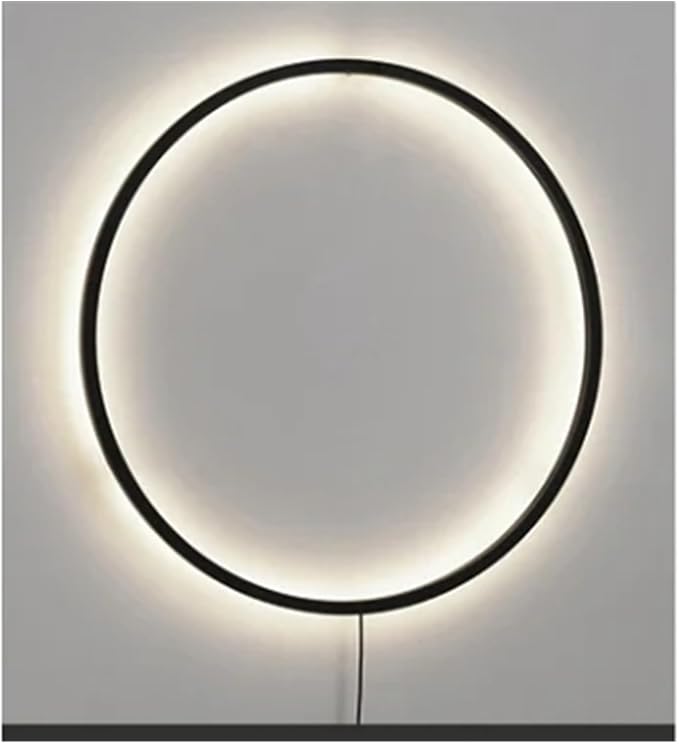 Wiring-Free Living Room Sofa Background Wall Decoration - Minimalist Bedroom lamp Ring Art Atmosphere Wall Light,Kitchen Island (3 Colors 50cm B)
