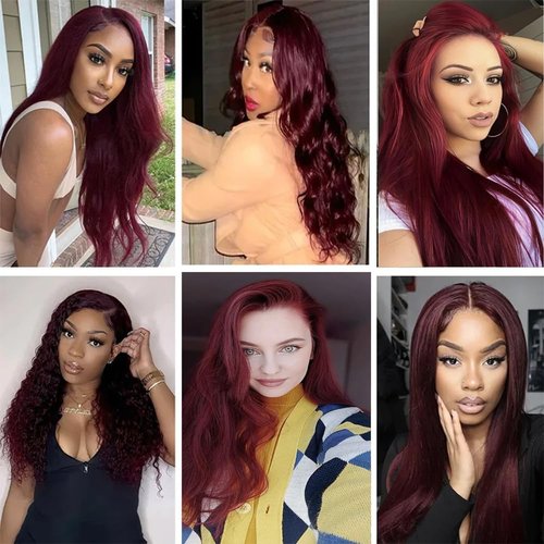Condescension Human Hair Bundles Burgundy 99J Straight Human Hair Bundles 16 18 20 inch Unprocessed Brazilian Virgin Quick Weave Hair for Black Women