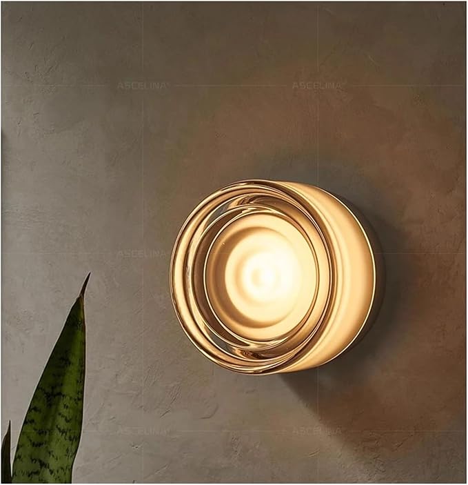 Modern LED Wall Lamp - Amber Jelly Decor Sconces for Living Room, Dining Room, Corridor & Study - Stylish Smokey Grey Home Lighting Fixture