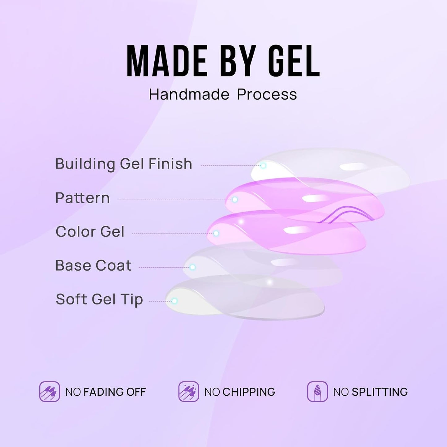 BTArtbox Press On Nails Almond - French Tip Press on nails, Medium Glue On Nails with Nail Glue, Silver Stick On Nails in 16 Sizes - 30 Fake Nails Kit, Zoomers