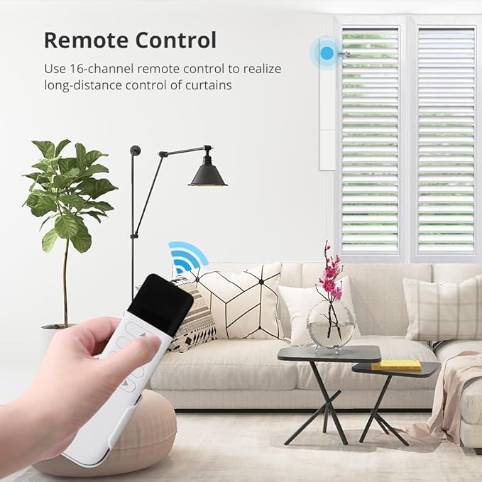 Blindsmart Motorized Plantation Shutters Opener, Automatic Plantation Shutters Opener for Windows Inside - App/Voice Control (Zigbee Version, Only Motor)