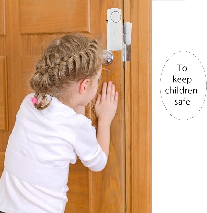 Door Window Alarm, 90DB Door Alarms for Kids Safety, Door Window Burglar Alarm-Window Pool Alarms for Home