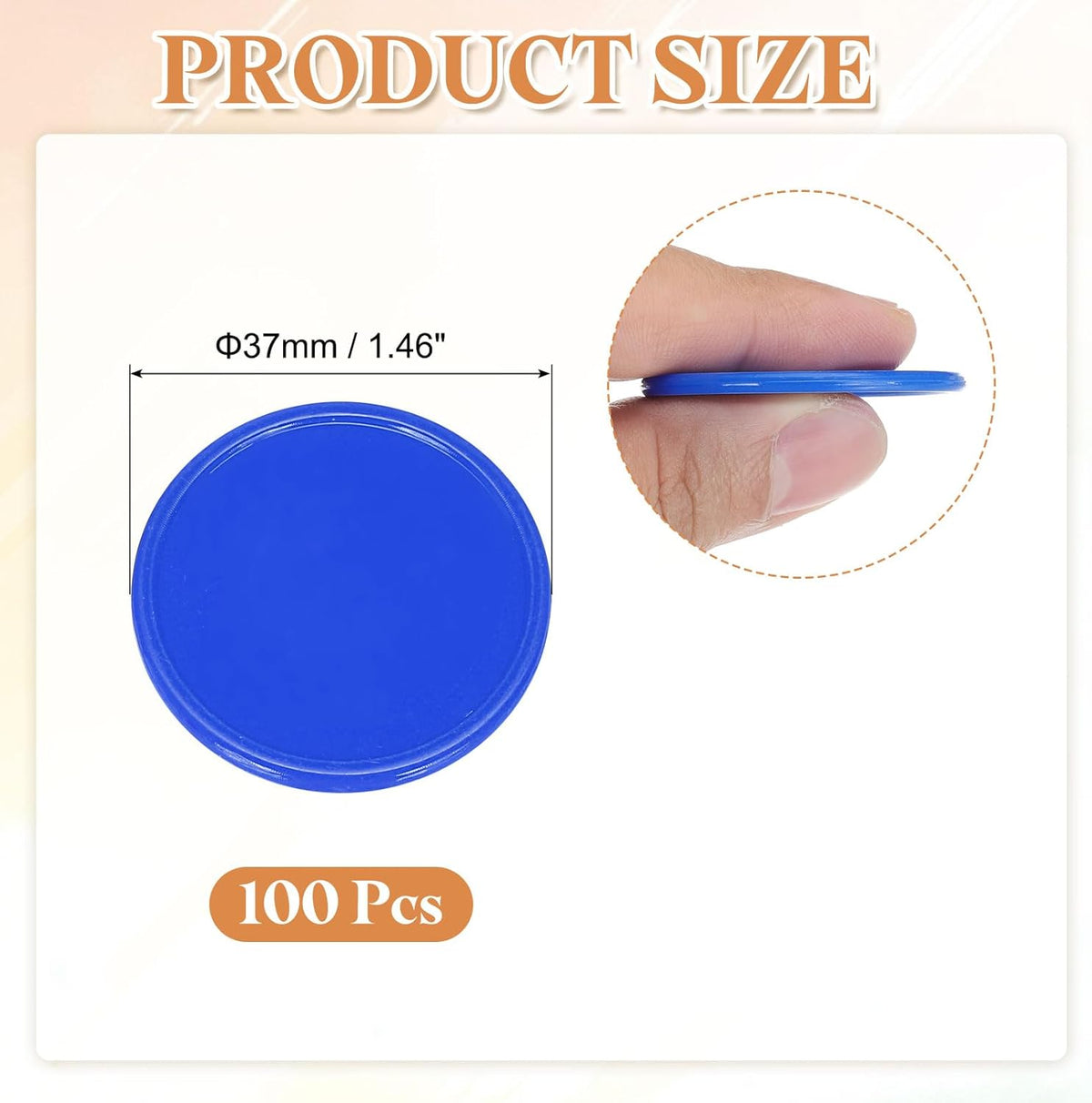 uxcell Plastic Poker Chips, Learning Counters Counting Counters Disks Markers Opaque Game Tokens for Game Play Math Counting