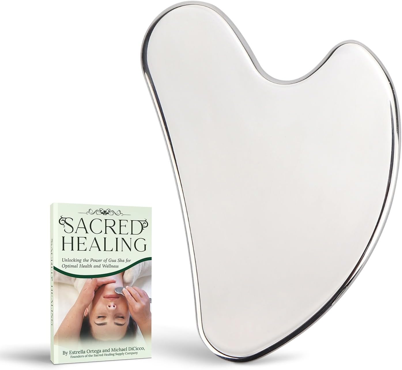 Sacred Healing Premium Stainless Steel Gua Sha Facial Tool â Enhance Beauty, Anti-Aging, Pain Relief, Lymphatic Drainage â Ideal for Home and Professional Use- Metal Gua Sha