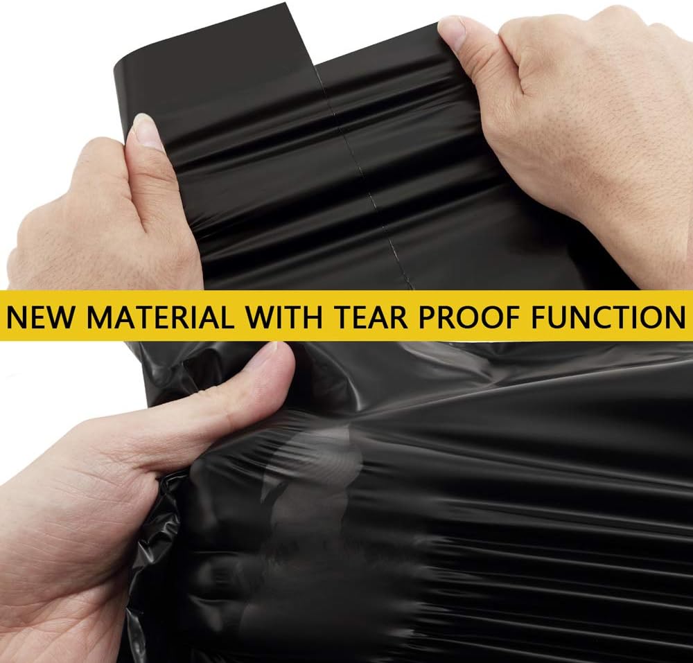 UCGOU Poly Mailers 24x24 Inch Black 50 Pack Extra Large Shipping Bags Strong Thick Mailing Envelopes Self Seal Adhesive Waterproof and Tear Proof Shipping Bags for Clothes