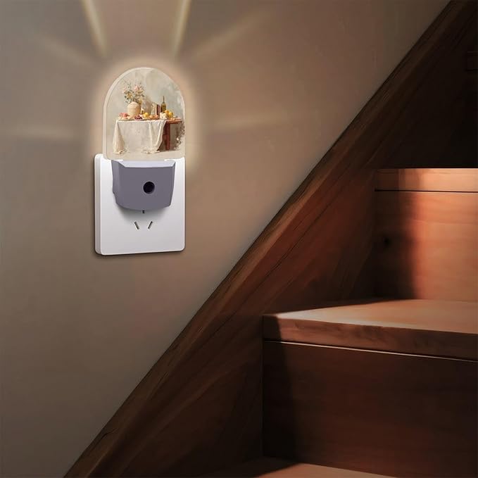 Plug in Night Light with LED & Smart Light Sensor, The Ideal Home Auto-On/Off Night Lights Plug Into Wall for Bedroom, Bathroom, Hallway, Stairway