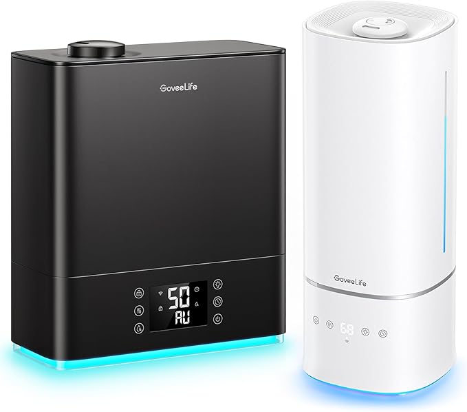 GoveeLife Humidifiers for Bedroom H7142 bundle with GoveeLife Smart Humidifier for Bedroom Large Room H7145