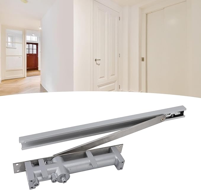 Zerodis Adjustable Safety Spring Hydraulic Door Closer 90° for Commercial and Residential, Made of Premium Zinc Alloy, Prevents Slamming, Suitable for Doors up to 222KG with a Width of