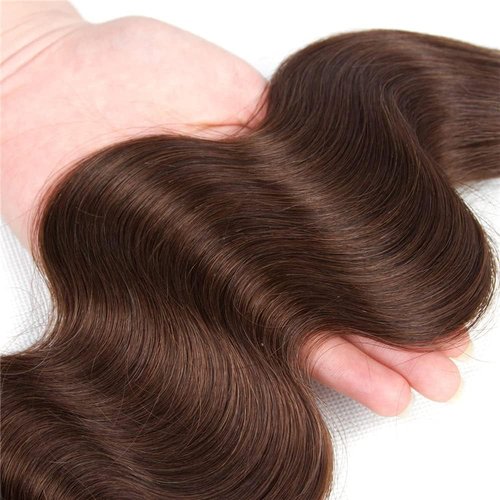 Condescension Human Hair Bundles 18 20 22 Inch Brown 4 Body Wave Bundles Human Hair Unprocessed Brazilian Virgin Hair for Black Women