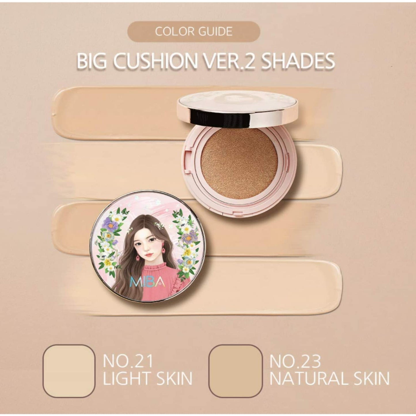 MIBA Ionized Calcium Foundation Double Cushion RX Refill 25 g / 0.88 oz (No 21) Big Cushion SEASON 2