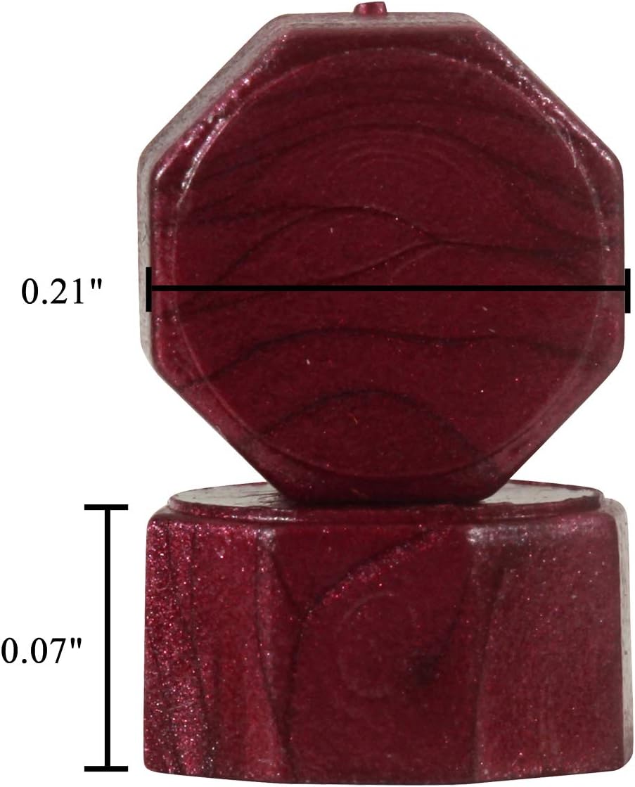 Red Sealing Wax Beads, Yoption 300 Pieces Octagon Wax Seal Beads Kit with 2 Melting Spoon and 4 Candles for Seal Stamp (Sauce red)