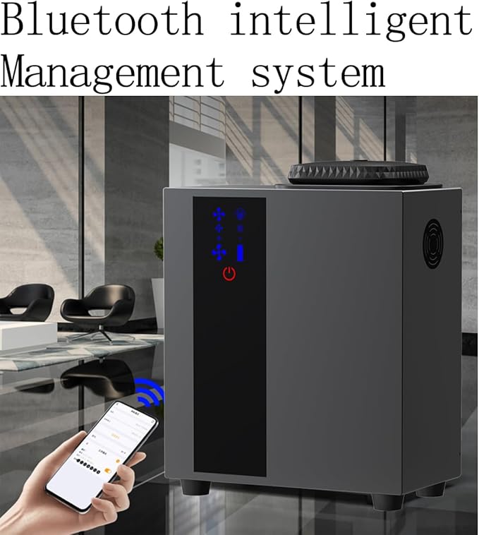 Fragrance Scent Collection HVAC Diffuser - Area 5300 sq ft or Full Air System, Business, Home, Bluetooth Control, Large Bottle, X2000 Black, DIFFMELY