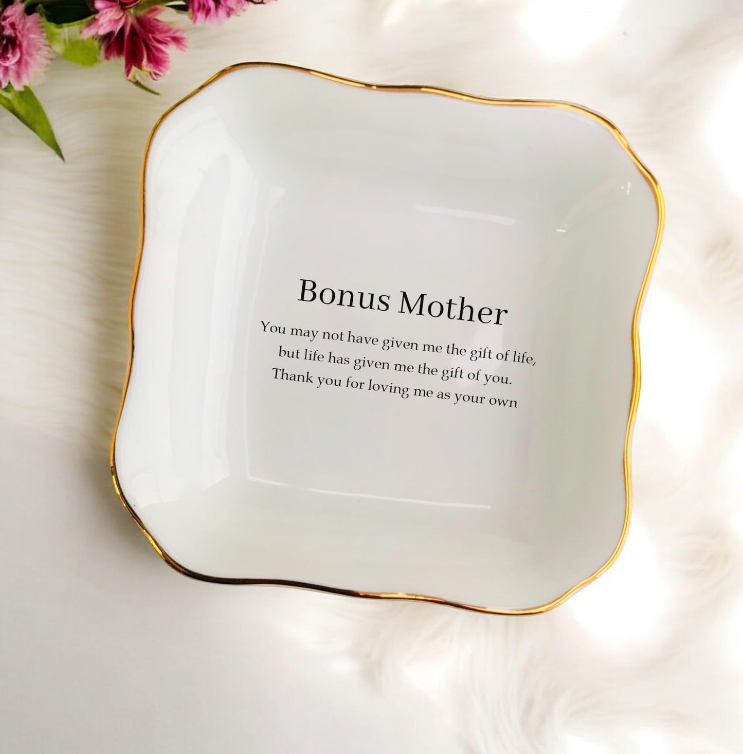 BAT TRANG Ceramic Jewelry Dish, When I Fell In Love With Your Son Ring Dish, Mother In Law Gift From Daughter In Law, Wedding Gift For Mother Of The Groom, Gift From Bride (Bonus Mom)