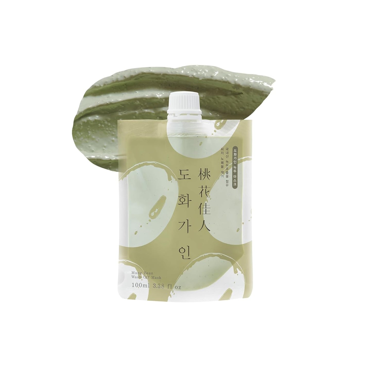 Mung Bean Wash Off Facial Mask | Domestically Harvested Ingredients, Gentle Sebum Control | Product of Korea - 3.38 fl. Oz