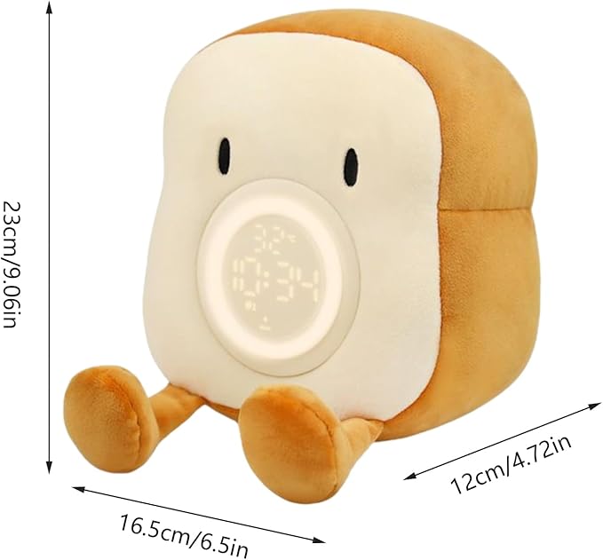 Toast Lamp,Bread LED Alarm Clocks | Multifunctional Dimmable Bedside Lamp, Home Decorations for Kids Teens Room Decor Desk Accessories