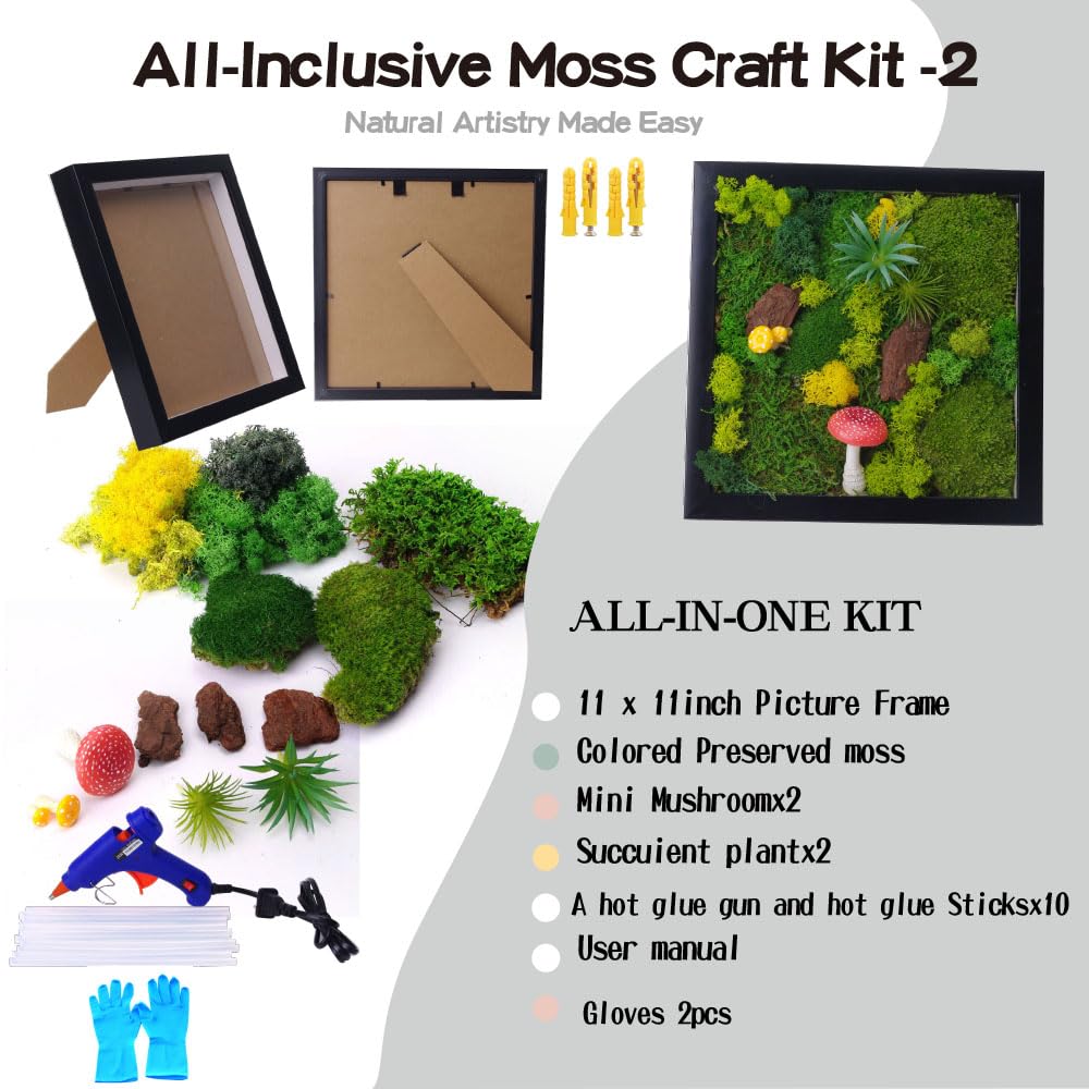 ACADOIT Moss ArtsFrame Crafts for Adults, 11" Home Office Decor Living Wall Hanging Decor"