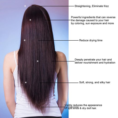 Brazilian Keratin Hair Blowout Treatment Express Formula 300ml Bottle Includes 120ml Clarifying Shampoo and Brush/Comb