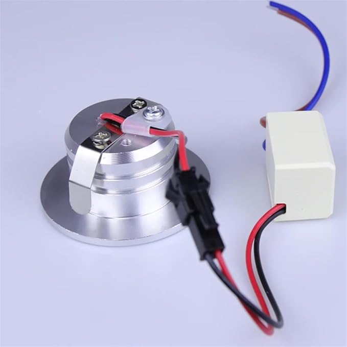 Wall Sconce Lamps Embedded with Mounting Box Round Nightlight for Stair Step Corridor Balcony Luminaire AC85-265V/DC12V(Warm(2700-3500K),1W AC85-265V)