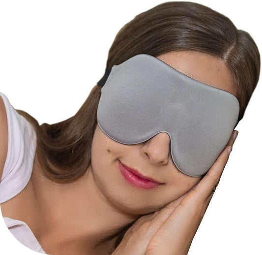 ComfyMedÂ® Sleep Mask CM-EM17 - Best Night and Travel 3D Eye Mask for Men and Women (Grey)