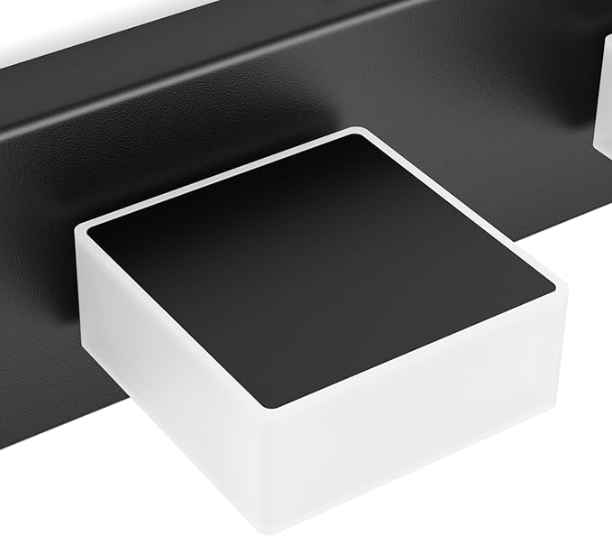 Ralbay Black Bathroom Vanity Lights 30inch Metal Acrylic LED Modern Bathroom Wall Lighting Fixtures Over Mirror Matte Black (White Light 6000K, Non-dimmable)