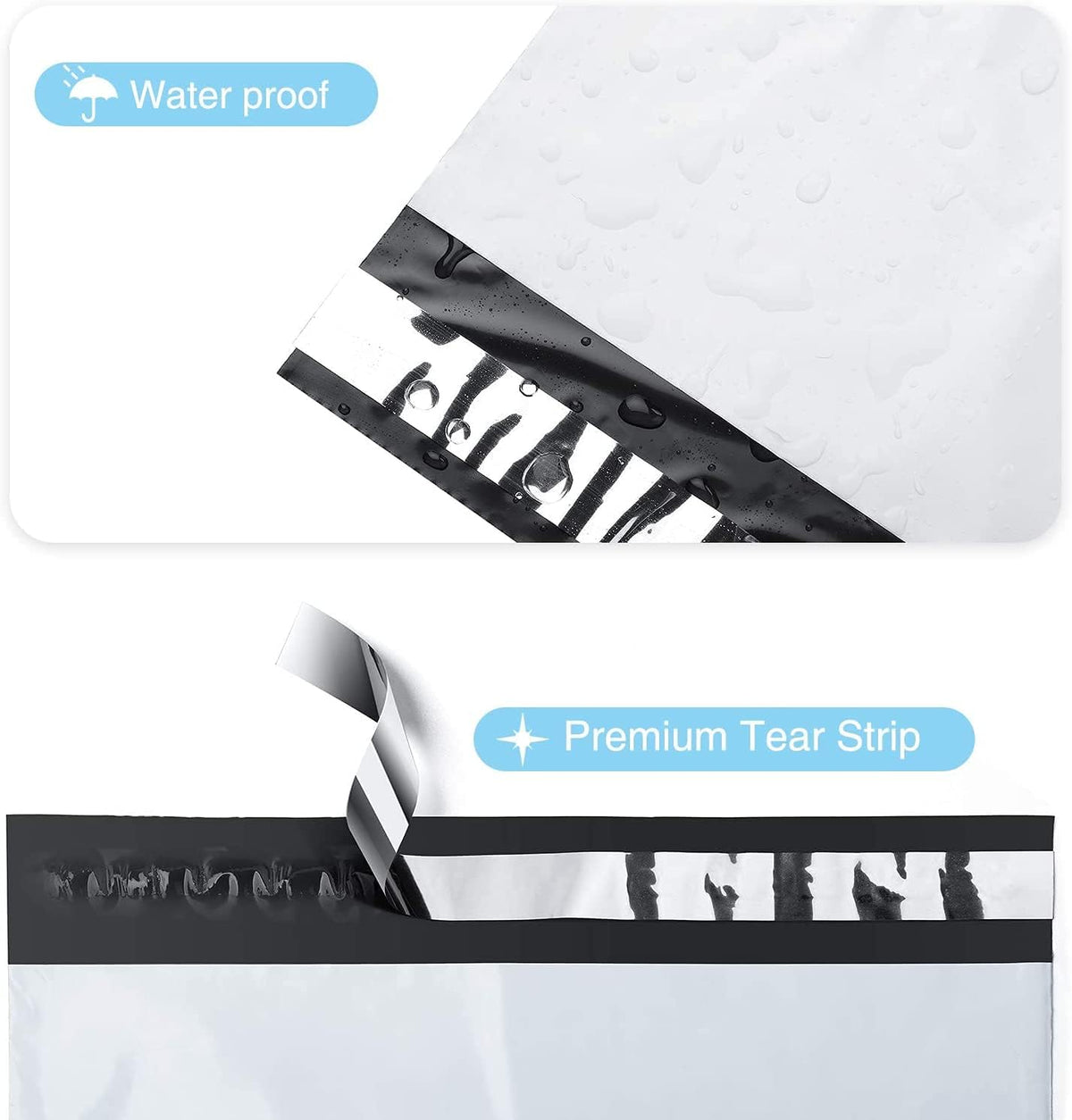 Fuxury Poly Mailers Large 19x24” 50 Pack, XL Shipping Package Envelopes,Strong Adhesive Sealing, Waterproof Postal Mailing Bags for Clothing, Return, Accessories
