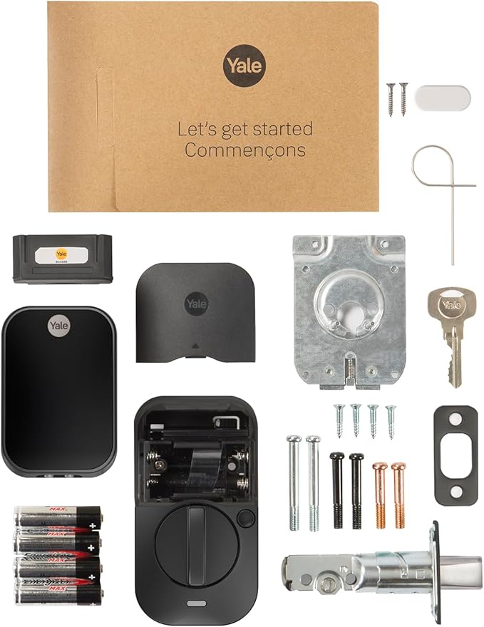 Yale Assure Lock 2 with Wi-Fi – Black Suede Smart Lock for Front Door with Keypad, App Control, Backup Key, and Deadbolt – Secure Keyless Entry Door Lock, YRD450-WF1-BSP